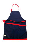 AP181  Custom royal blue halterneck apron