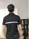 BD-MO-057 Come to the version of custom-made wear-resistant hotel maintenance uniform model display custom-made lapel uniform half-breasted button fluorescent stripe stitching pants hotel maintenance uniform supplier