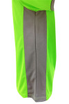 P1353 Custom fluorescent green half zipper Polo body side bump grey