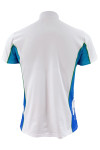 P1354 Design shirt side color blue shirt side print pattern