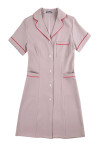 SKU047 Custom Short Sleeve Grey Dress Nursing Uniform
