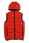 SKVM012 Customized solid color quilted vest jacket Supply hooded volunteers outdoor activities cotton vest winter clothing quilted vest Garment factory 