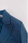 SKLS102 Online order to make plaid women's suits fashion design waist trim irregular hem design office suit supplier