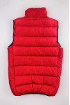 SKVM014 Bulk custom quilted vest jacket Personal design red zipper pocket quilted jacket Vest jacket supplier