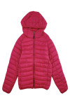 SKVM020 Mass-made women's team down jacket Personally designed light red hooded jacket Down jacket store