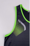 SKTAFC008  Large supply of gradient vest tracksuit suit round neck design fluorescent green edging track and field sportswear suit GY1-905