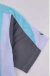 P1420 Manufacture Men's Short Sleeve Polo Shirt Fashion Design Horn Sleeve Light Blue Active Mesh Fabric Breathable Polo Shirt Supplier
