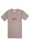 T1090  Custom-made khaki round neck short-sleeved T-shirt custom right-angle sleeve printed group T-shirt 100%Cotton T-shirt factory