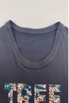 T1095 Custom Black Short Sleeve Round Neck T-Shirt Design Right Angle Sleeve Printed T-Shirt T-shirt Supplier