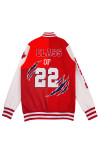 Z562  A large number of custom-made men's long-sleeved baseball jackets, custom-made red and white game button baseball jackets, baseball jacket garment factory 100%Cotton