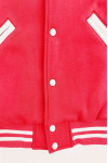 Z564 Order Men's Long Sleeve Baseball Jacket Fashion Design Red Contrast Color Graduation Memorial Jacket Snap Button Baseball Center 