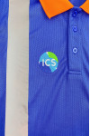 D366 Custom-made color-blocking short-sleeved reflective polo shirt with contrasting color collar and embroidered patch on the left chest pocket Industrial uniform Industrial uniform store