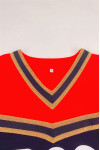 CH207 Manufacture of long-sleeved men's cheerleading uniforms Customized bronzing style V-neck cheerleading uniforms Cheerleading uniform supplier