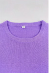 JUM062  Order Ladies Long Sleeve Knitted Sweater Design Purple Round Neck Solid Color Sweater Sweater Supplier
