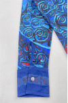 P1430 Customized blue half chest zipper dye sublimation polo shirt metal zipper collar full piece printed polo shirt dye sublimation factory