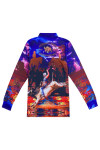 P1431 Order online custom-made long-sleeved men's polo shirts, personal design jumping competitions, bullfighting competitions, full-piece printing, dye-sublimation specialty store, three buttons
