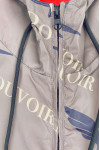 J961 Custom-made khaki windbreaker jacket with personal design hooded full-piece printed hem adjustment buckle windbreaker jacket factory