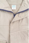 J963  Custom-made khaki half-chest zipper windbreaker pullover jacket fashion design hooded front chest pocket pullover windbreaker windbreaker center 