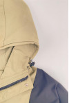 J963  Custom-made khaki half-chest zipper windbreaker pullover jacket fashion design hooded front chest pocket pullover windbreaker windbreaker center 