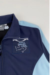 J966  Order women's tailored windbreaker jacket fashion design light blue hit royal blue embroidered LOGO jacket jacket supplier