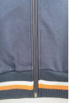 Z574 Exclusive design royal blue men's long-sleeved sweater jacket design plus velvet embroidery LOGO contrast color zipper lip sweater jacket supplier