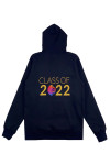 Z576 Order online custom-made black long-sleeved hooded sweater fashion design gradient color embroidered LOGO hooded sweater supplier