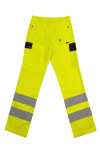 H254 Customized fluorescent yellow trousers and slanted pants Customized reflective strip contrasting color industrial slanted pants Slanted pants specialty store