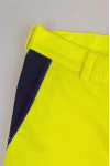 H254 Customized fluorescent yellow trousers and slanted pants Customized reflective strip contrasting color industrial slanted pants Slanted pants specialty store