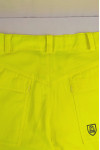 H254 Customized fluorescent yellow trousers and slanted pants Customized reflective strip contrasting color industrial slanted pants Slanted pants specialty store