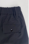 H257 Custom-made black long slanted trousers Custom-made French coin pocket snap button pocket Slanted trousers supplier 