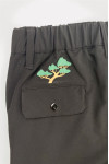 H257 Custom-made black long slanted trousers Custom-made French coin pocket snap button pocket Slanted trousers supplier 