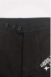 H259 Order online order black slanted pants, custom-made metal zipper pockets, multi-pocket slanted pants, slanted pants garment factory 