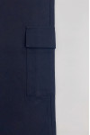 H259 Order online order black slanted pants, custom-made metal zipper pockets, multi-pocket slanted pants, slanted pants garment factory 