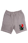 U386 A large number of customized gray men's sports shorts customized printed LOGO fleece running sports pants sports shorts supplier