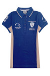 P1444  Design Ladies Slim Polo Shirt with 5 Buttons Custom-made Embroidered Logo Embroidered Polo Shirt Contrasting Color Contrasting Collar Collar Equestrian Competition Equestrian Obstacle Race Pony Club 