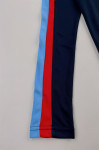 P1463  Custom-made half-breast zipper women's polo shirt design fashion print logo polo shirt sky blue red contrast color equestrian club half-breast zipper polo shirt supplier  Jumping Jumping Athletics  