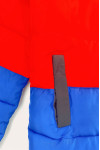 J970  Design 3 color contrast color down coat customized snap button zipper down coat blue red coffee color contrast color down coat supplier 