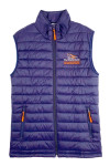J971  Tailor-made fashion embroidered logo vest down jacket design orange zipper pull down jacket Australian Horse Racing and Rider Championship 
