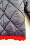 J973  Design Checkered Cotton Women's Down Jacket Custom Fashion Embroidered Logo Down Jacket Red Zipper Design Australian Championship 