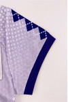 P1466  Custom Men's V-neck Sublimation Polo Shirt Design Geometric Blue V-Neck Collar Color Dye Sublimation Garment Factory Short Sleeve Sublimation Polo Shirt Supplier USA Retail 