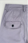 H266  Fashion design industrial trousers pockets on both sides Custom printed logo slant pants Pure gray slant pants Elastic design at the hem Slant pants supplier