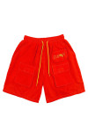 U392  Design red solid color sports shorts custom fashion embroidered logo sports shorts sports pants supplier multi bag