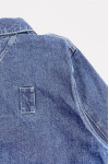 JN022   Design dark blue fashion stitching women's denim shirt custom embroidered logo metal button design denim jacket production factory denim jacket design company 100% polyester