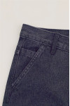 JS011  Custom fashion black jeans design French coin pocket jeans wide leg jeans 100% polyester embroidered logo