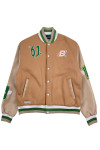 Z586 Order online custom-made khaki baseball jacket fashion design baseball jacket embroidered LOGO baseball jacket supplier