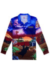 P1479 Order Men's Long Sleeve Polo Shirt Dye Sublimation Customized All Over Printing Australian Farm Three Buttons Dye Sublimation Supplier 100%Polyester