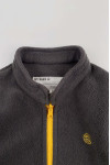 J987 A large number of custom-made gray polar fleece jackets supply enterprise collar yellow zipper jackets jacket specialty store