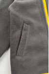 J987 A large number of custom-made gray polar fleece jackets supply enterprise collar yellow zipper jackets jacket specialty store