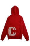 Z590 Large supply of red sweater design hooded patch LOGO sweater garment factory 