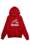 Z590 Large supply of red sweater design hooded patch LOGO sweater garment factory 